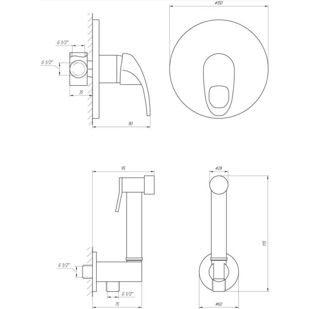 Смеситель для биде Globus Lux Sena GLS-0110- Фото 2